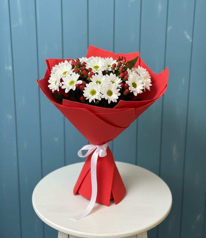 Букет цветов из: Хризантемы в Савельевской