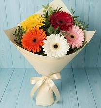Букет цветов из:  Герберы в Савельевской