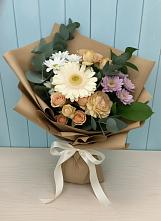 Букет цветов из:  Герберы и Хризантемы в Савельевской