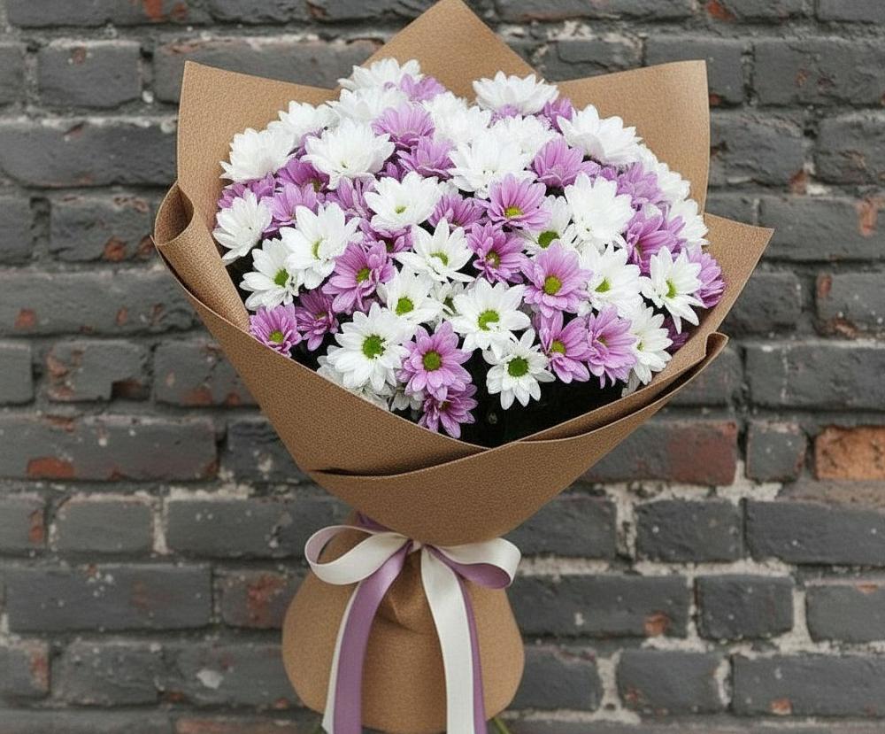 Букет цветов из: Хризантемы в Савельевской