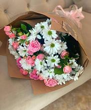 Букет цветов из:  Розы и Хризантемы в Савельевской