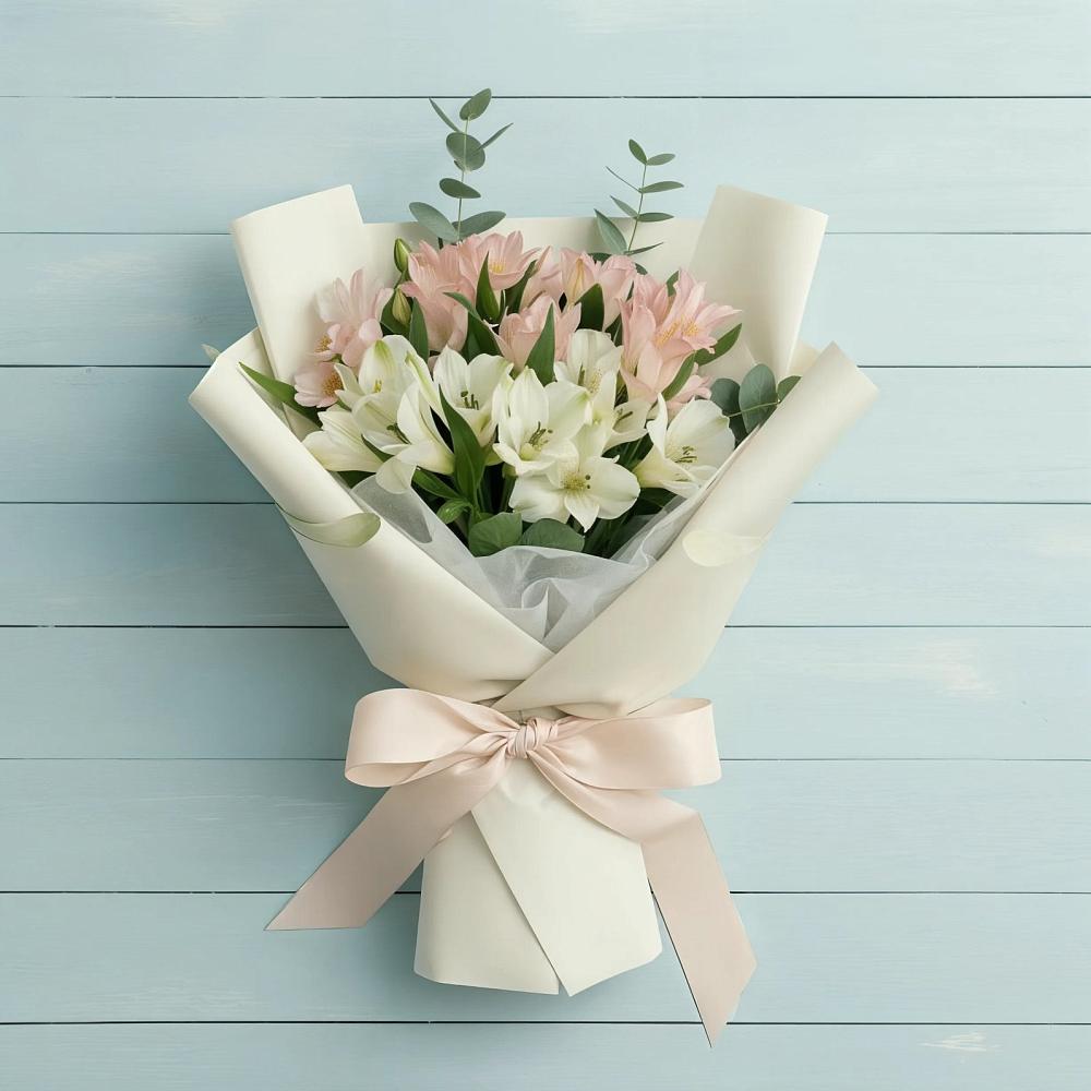 Букет цветов из: Альстромерии в Савельевской