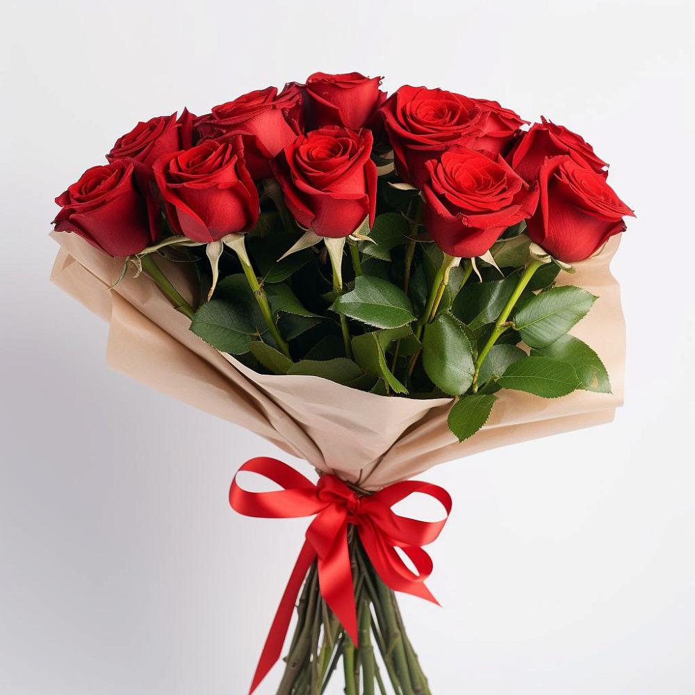Букет 11 Красных роз Эдлесс Лав в Савельевской