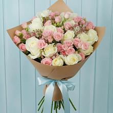 Букет цветов из:  Розы в Савельевской