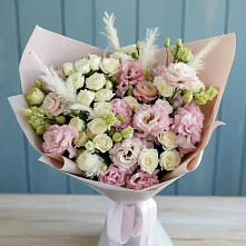 Букет цветов из:  Альстромерии и Розы в Савельевской