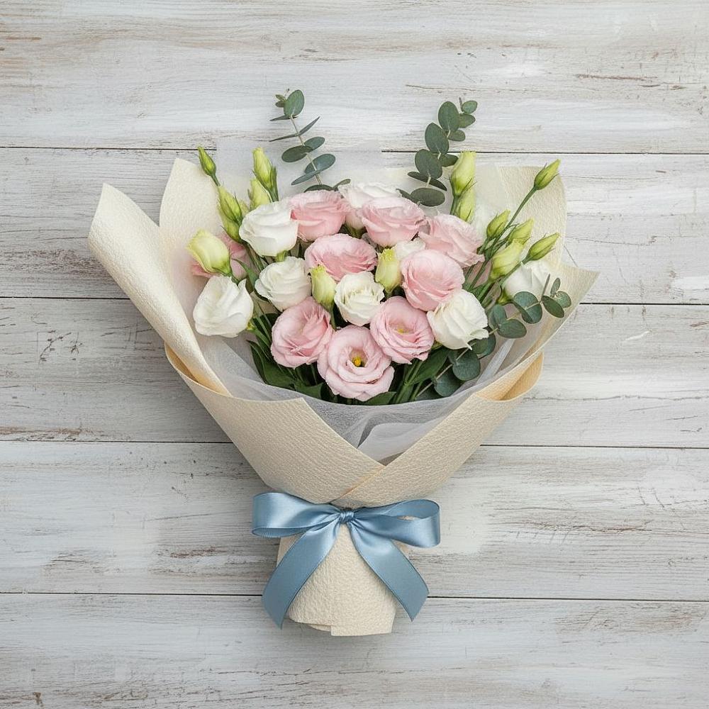 Букет цветов из: Лизиантусы в Савельевской